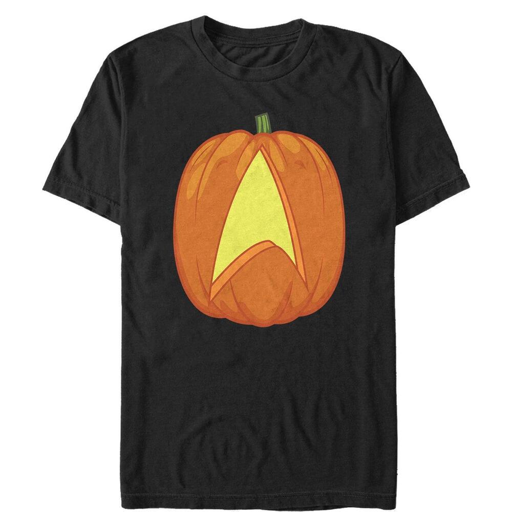 Mens Star Trek Halloween Starfleet Pumpkin Tshirt